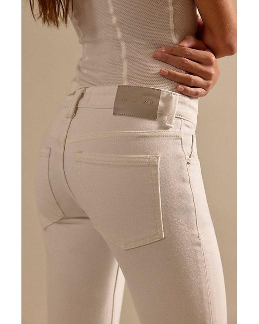 Free People Natural Oracle Low-Rise Slim Straight Jeans