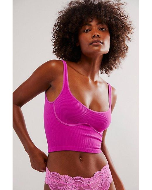 Intimately By Free People Pink Meg Seamless Crop Top