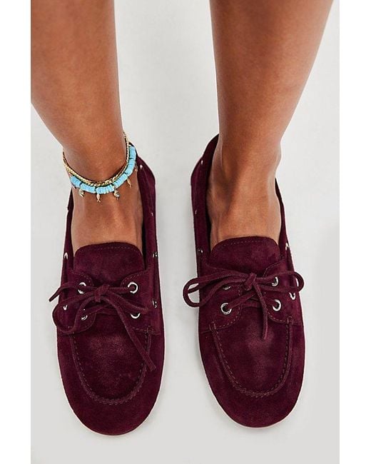 Jeffrey Campbell Red Yachting Day Boat Shoes By