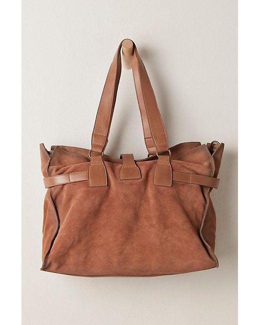 Free People Brown Wild Thing Suede Tote