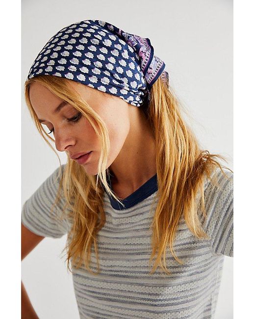 Free People Blue Lotus Paisley Print Bandana At In Indigo
