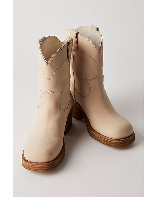 Jeffrey Campbell Natural Sleepy Cowboy Ankle Boots