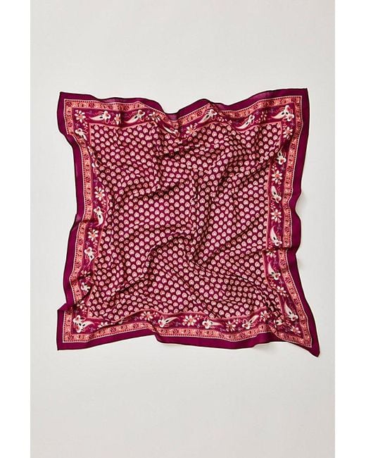 Free People Red Lotus Paisley Print Bandana