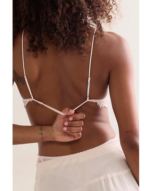 Intimately By Free People Brown Lacebound Longline Triangle Bralette By