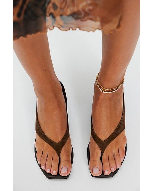 Jeffrey Campbell Brown Luca Thong Heels