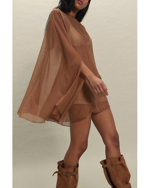 Urban Outfitters Brown Moonshine Poncho Jacket