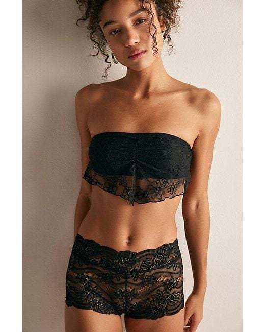 Intimately By Free People Black Lace Scarf Bandeau By