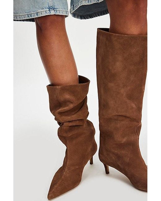 Free People Blue Kiki Kitten Heel Boots