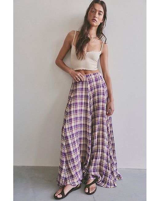 Free People Brown Ives Maxi Skirt