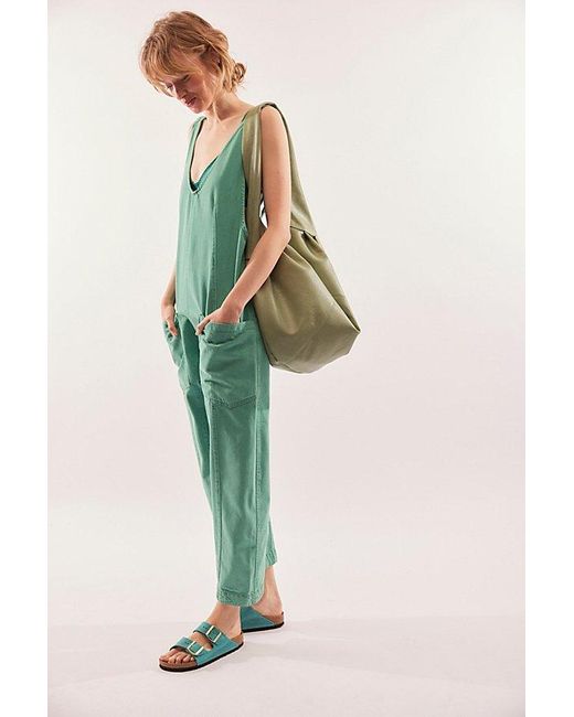 Free People Green We The Free High Roller Jumpsuit