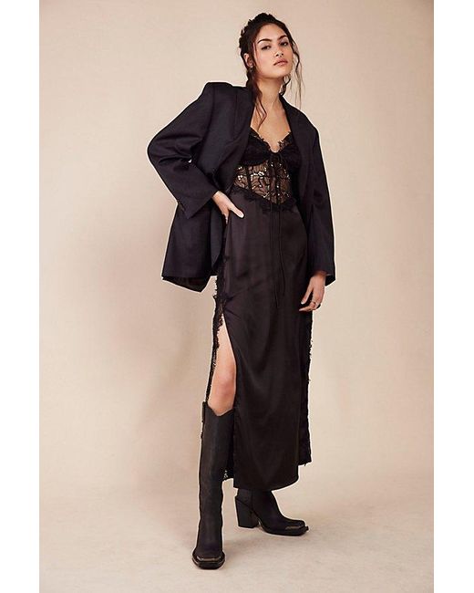 For Love & Lemons Casey Maxi Dress At Free People In Black, Size: Xs