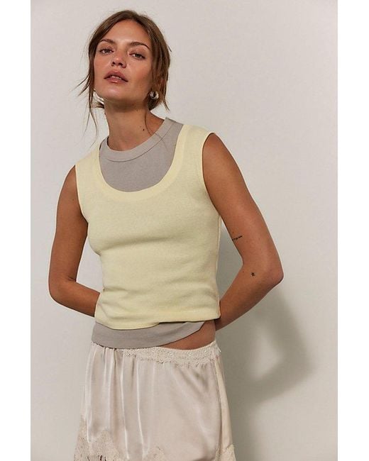 Free People Natural Ballad Reversible Tank Top