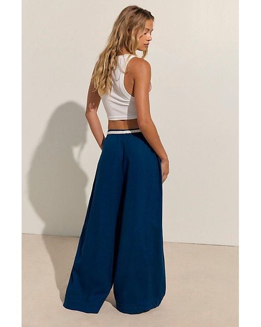 free-est Blue Sandshell Linen Sweet Escape Pants By