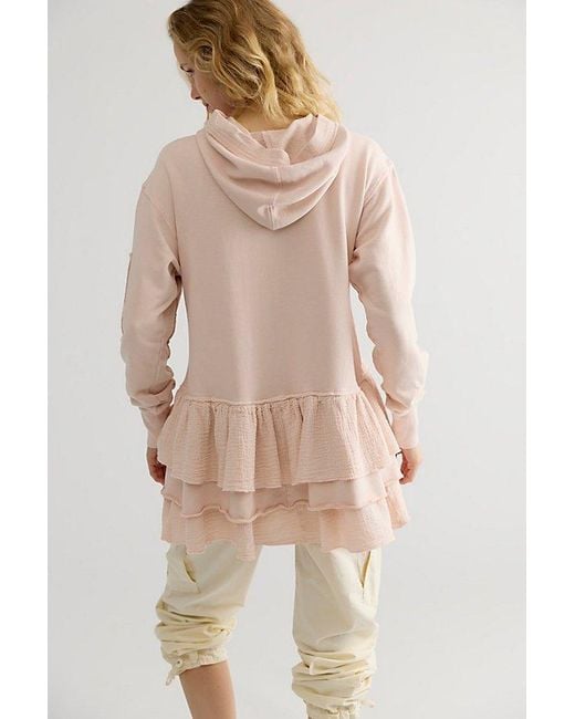 Free People Natural Piece Of Cake Zip-Up Cardi