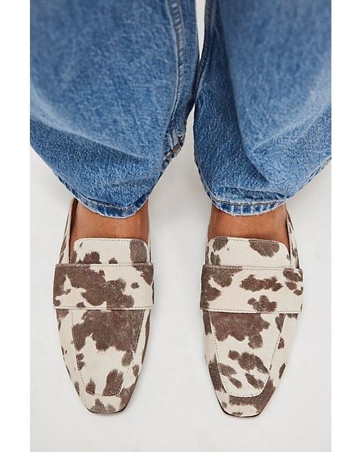 Free People Blue At Ease Embossed Loafers