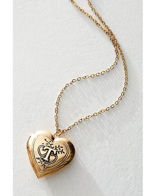 Free People White Monogram Necklace At In T