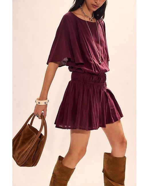 free-est Purple Sutton Mini Dress By