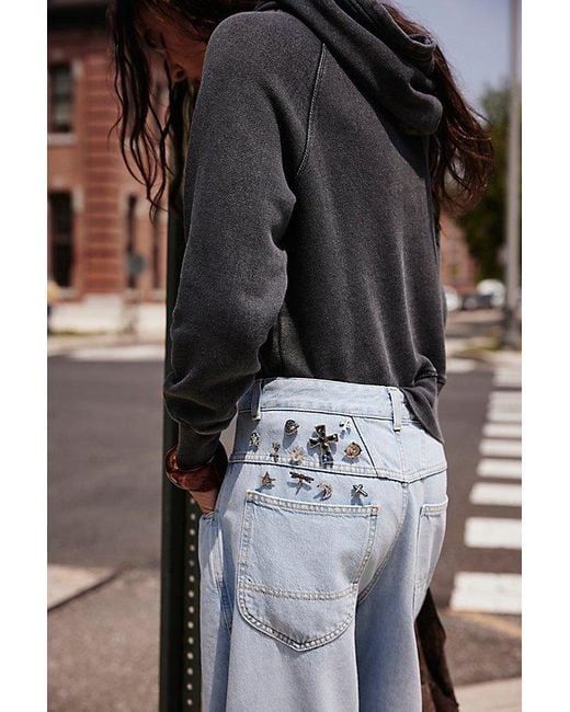 Free People Black Just My Style Pin Set