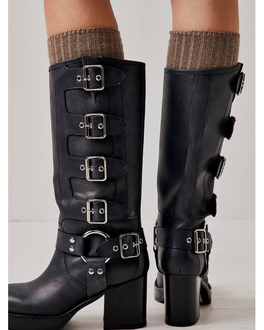 Free People Buckle Up Baby Moto Boots | Lyst