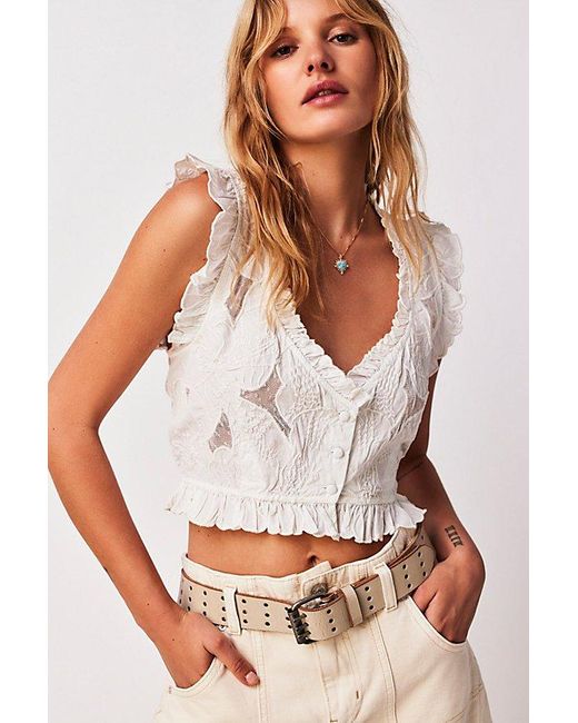 Free People White All The Ways Top
