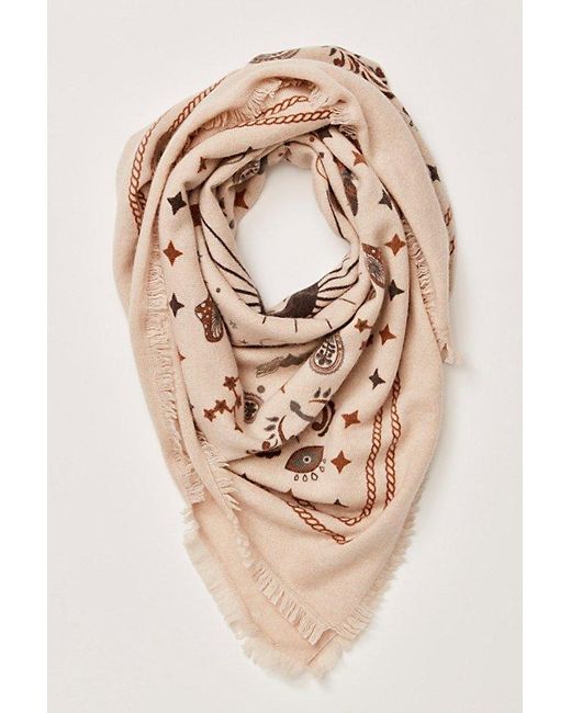 Freya Natural Cosmic Road Cashmere Scarf