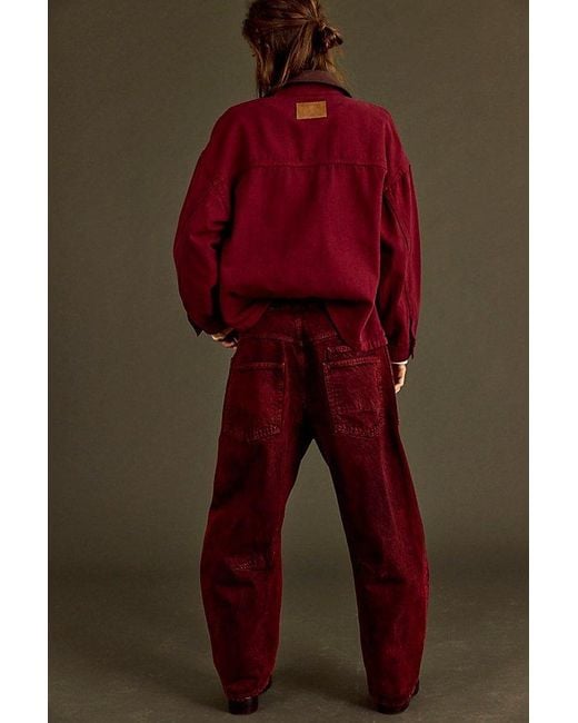 Free People Brown Moxie Pull-On Barrel Jeans