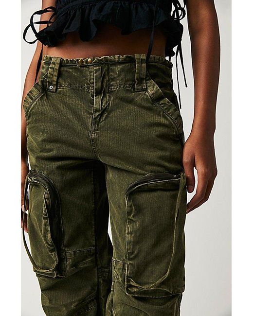 Free People Multicolor Can't Compare Slouch Pants At In Dusty Olive, Size: Xs