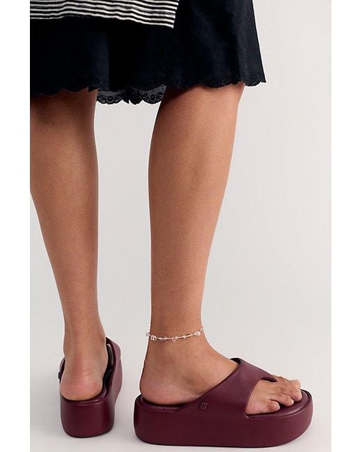 Melissa Red Free Platform Thong Sandals