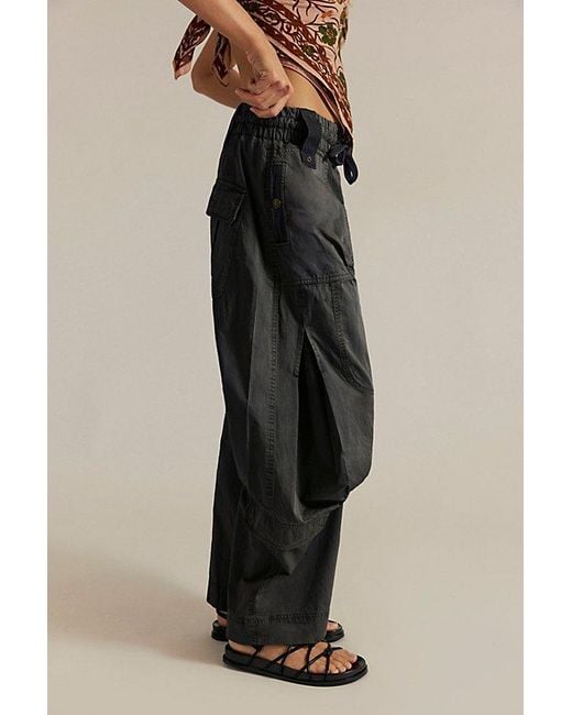 Free People Blue Onset Pull-On Cargo Pants