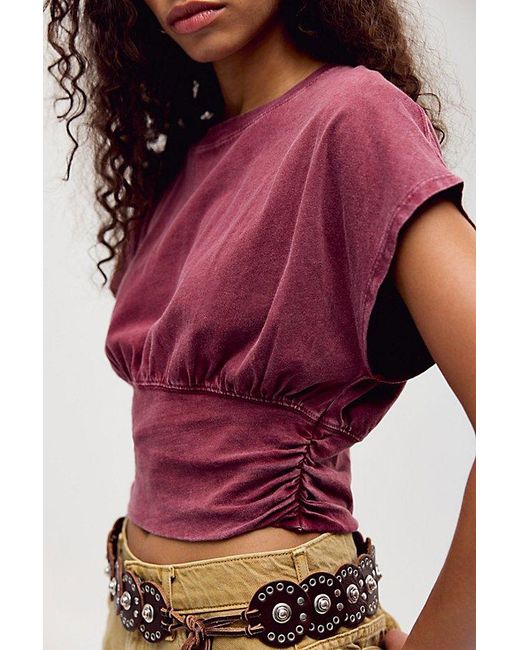 Free People Red Ralphie Tee