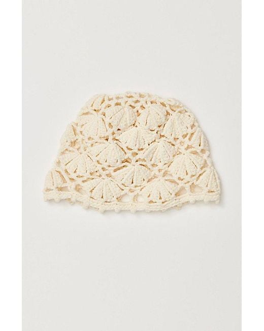 Free People Brown Cora Crochet Cap