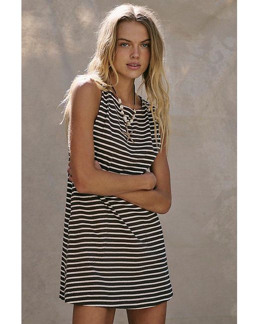 Free People Brown Sailor Mini Dress