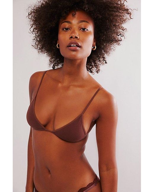 Free People Brown Tori Triangle Bralette