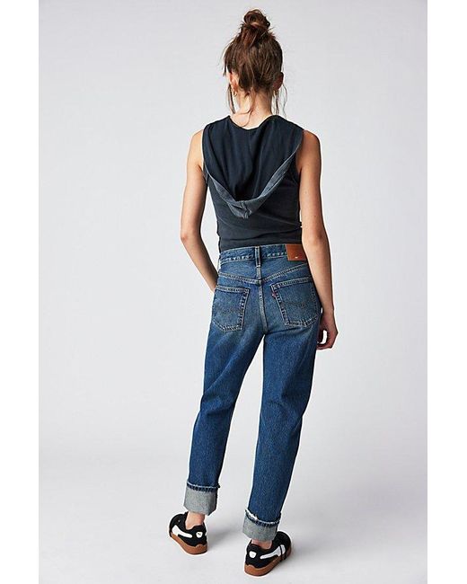 Levi's Blue 501 Straight Jeans