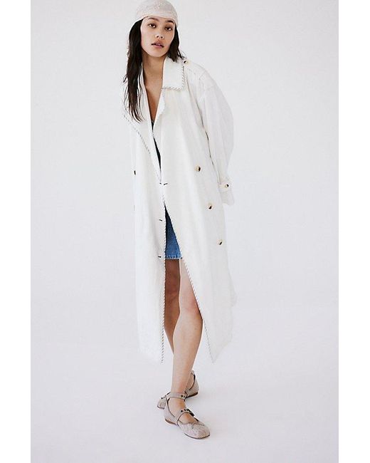 Free People Natural Times Up Trench Coat