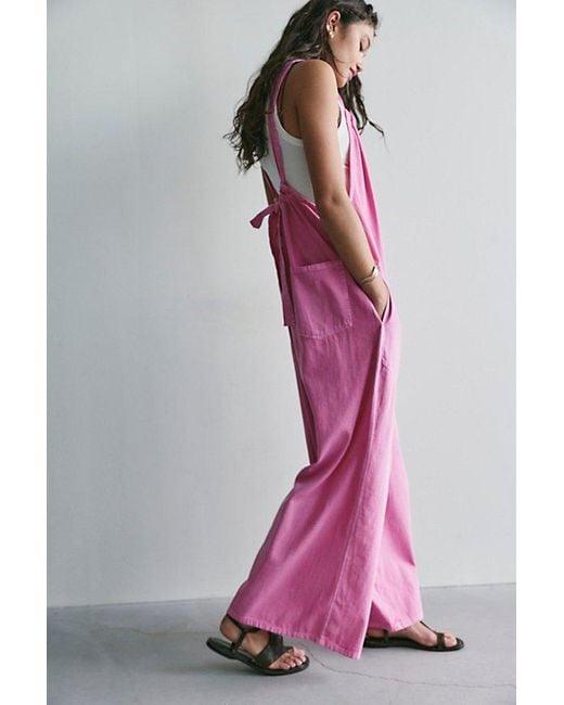 Free People Pink Freebird Jumpsuit