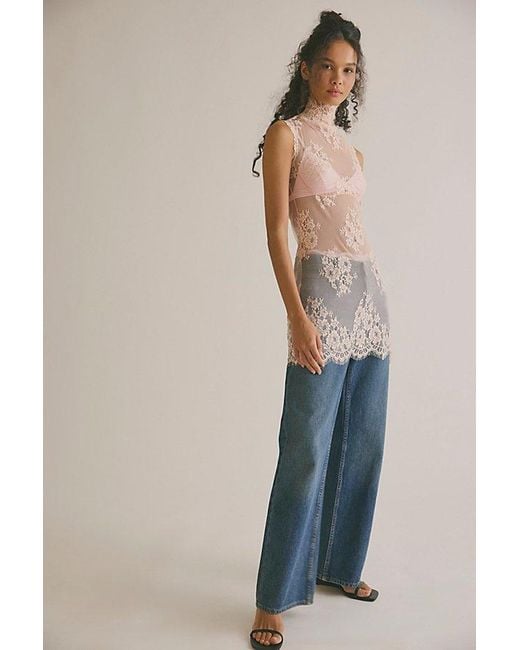 Intimately By Free People Natural One More Time Mini Slip Dress