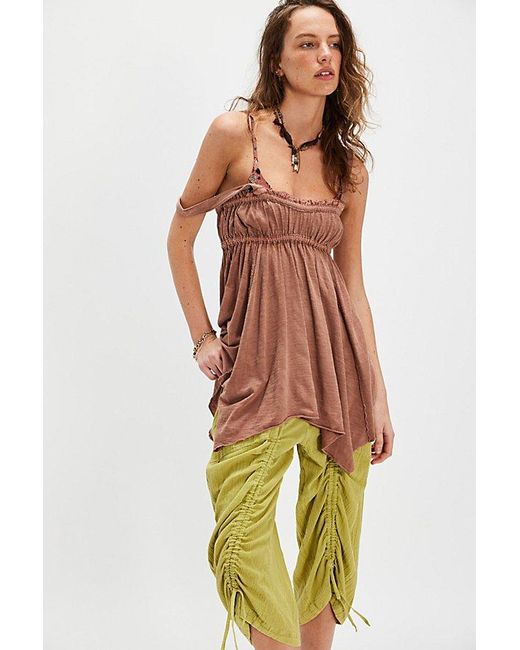 Free People Brown Amaryllis Tank Top