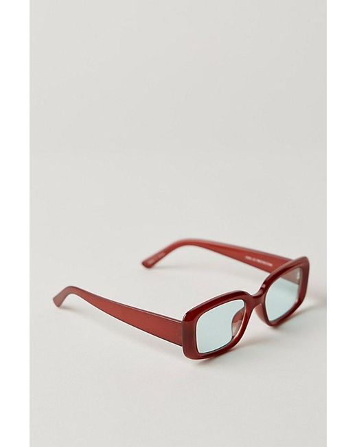 Free People Black Frankie Rectangle Sunglasses