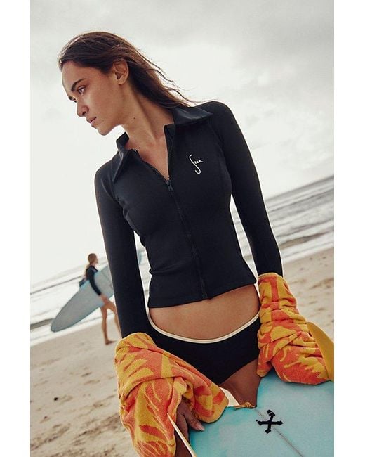 Seea Black Sonja Uv Protection Surf Jacket