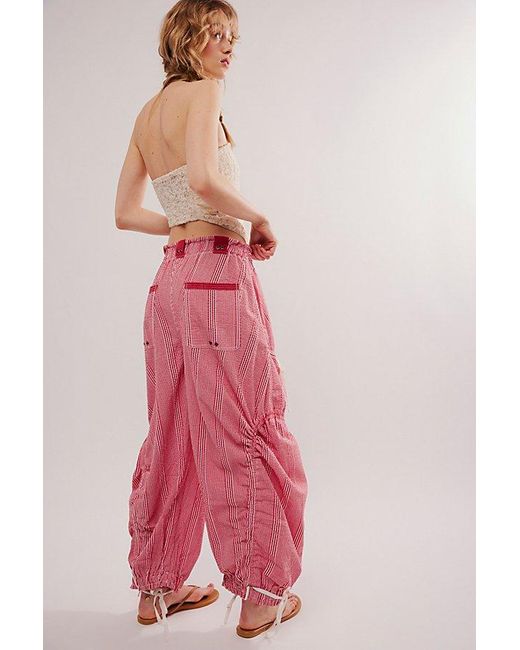 Free People Pink Outta Sight Parachute Trousers