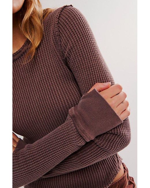 Free People Red Roll With It Thermal