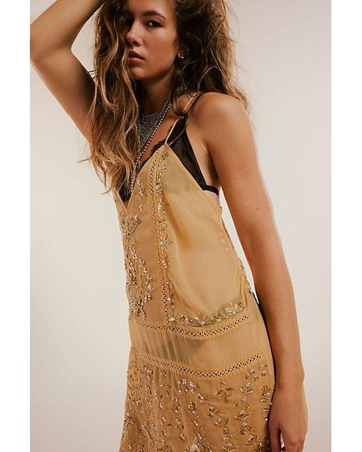 Intimately By Free People Brown Starstruck Mini Slip Dress By
