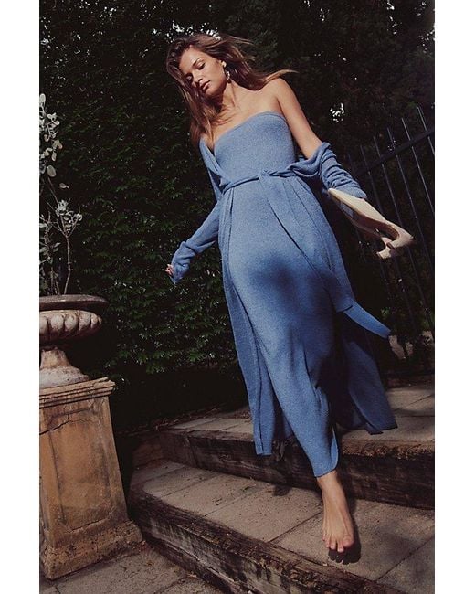 free people blue sweater dress KissProm main image 0