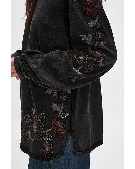 Free People Black Vines Long Sleeve