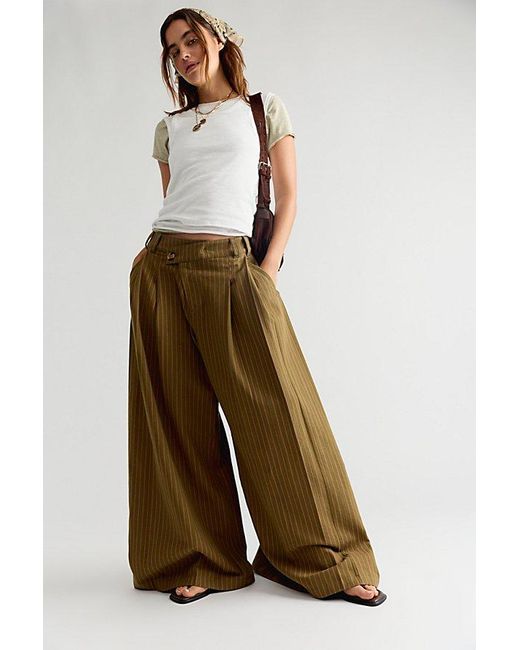 Free People Natural Porter Crossover Trousers