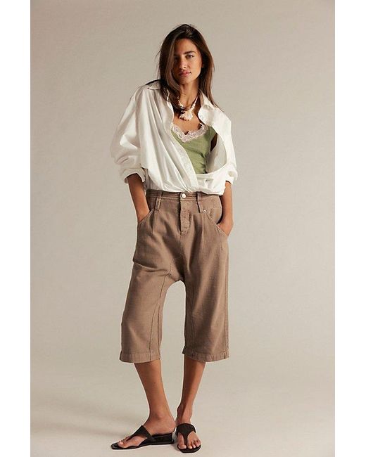 Free People Gray Maven Crop Harem Pants