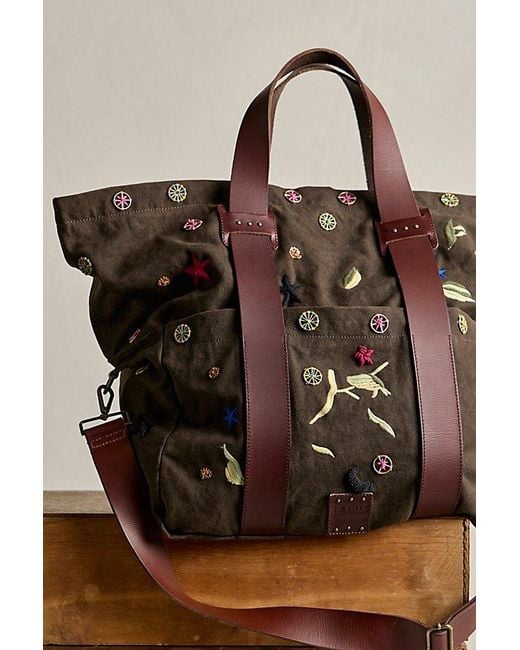 Free People Brown X The Falls Long Weekend Bag