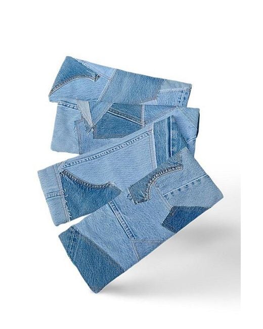Garbage Soup Blue Upcycled Denim Patchwork Clutch Selected By