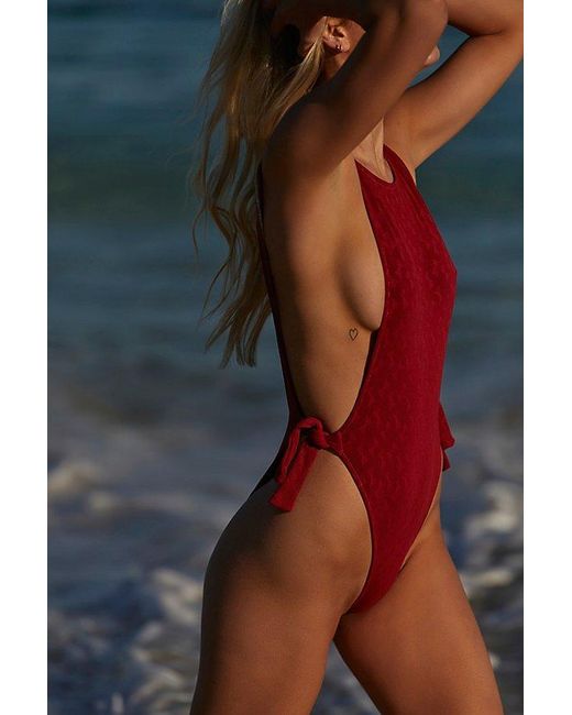 Free People Brown Free-est The Pamela One-piece Swimsuit